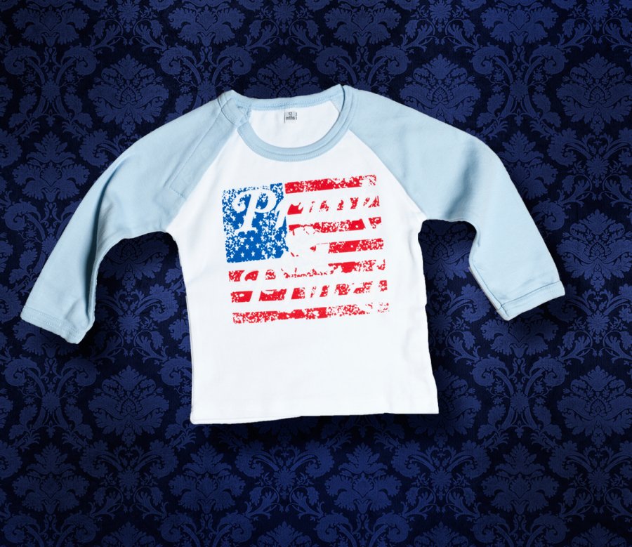 Baby Shirt Baseball langarm - America - 12 Monate - Boy